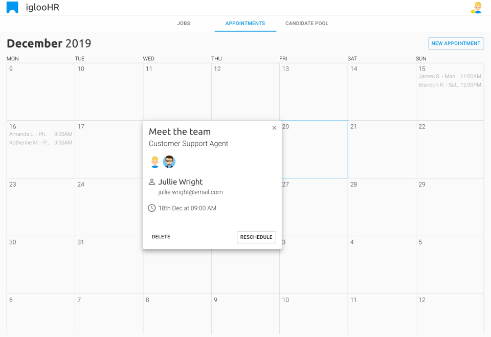 screenshot of iglooHR