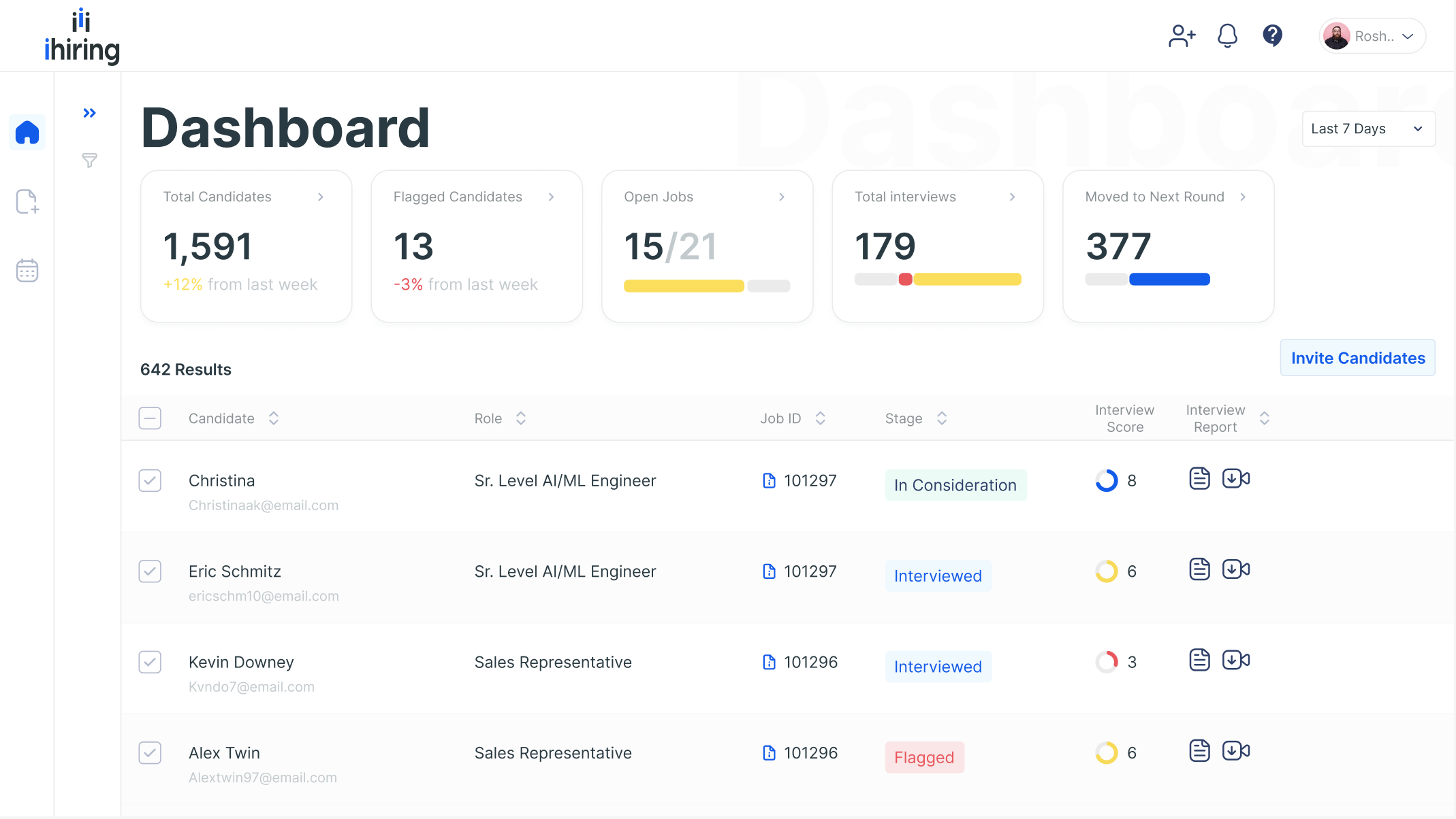 screenshot of ihiring