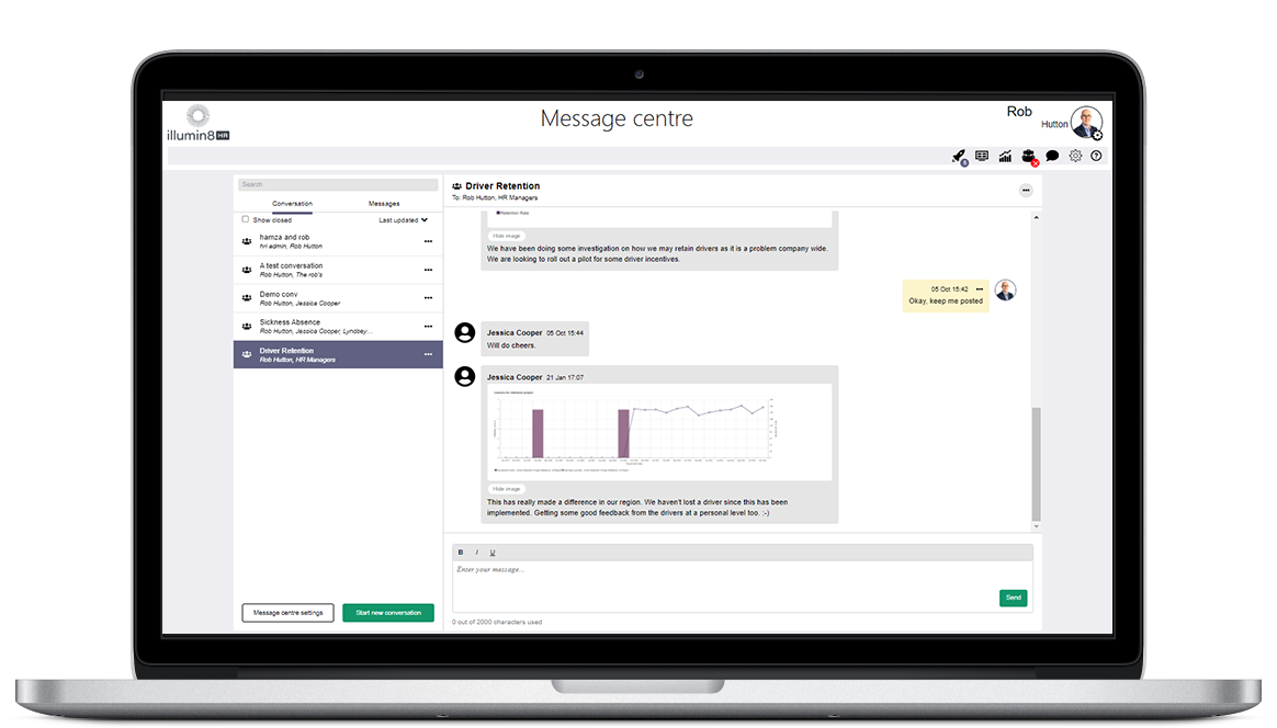 screenshot of illumin8HR