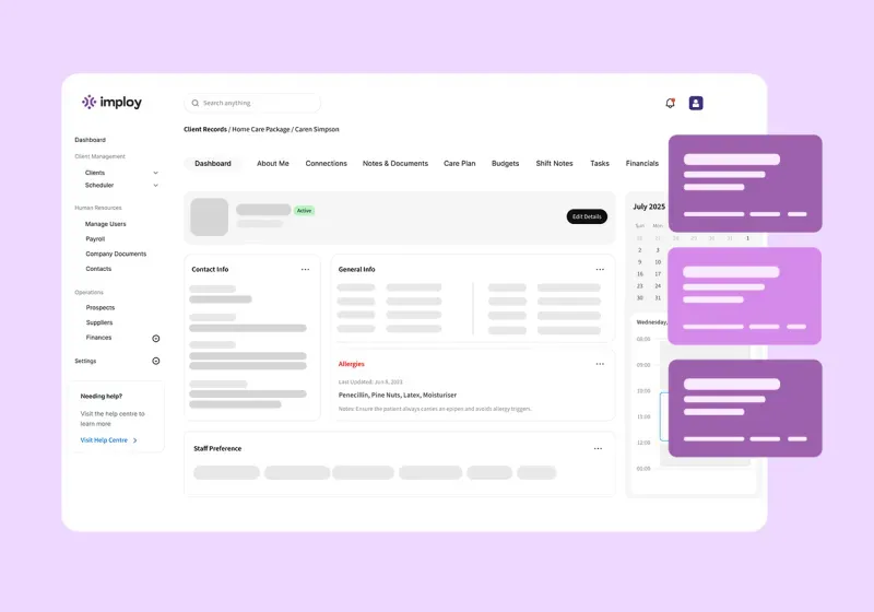 screenshot of imploy