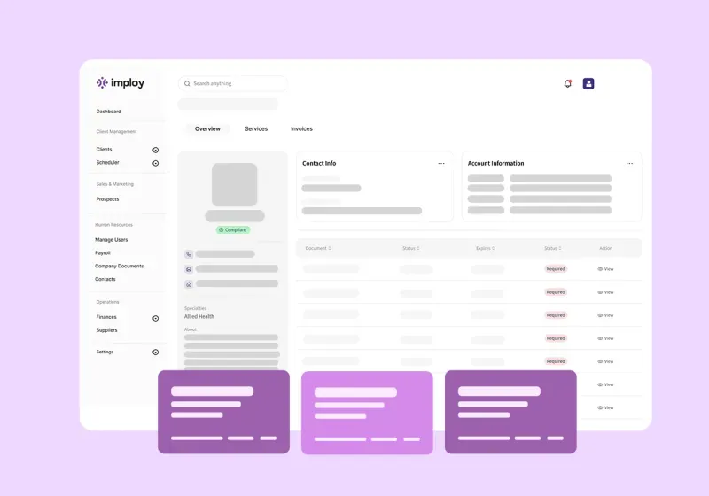 screenshot of imploy