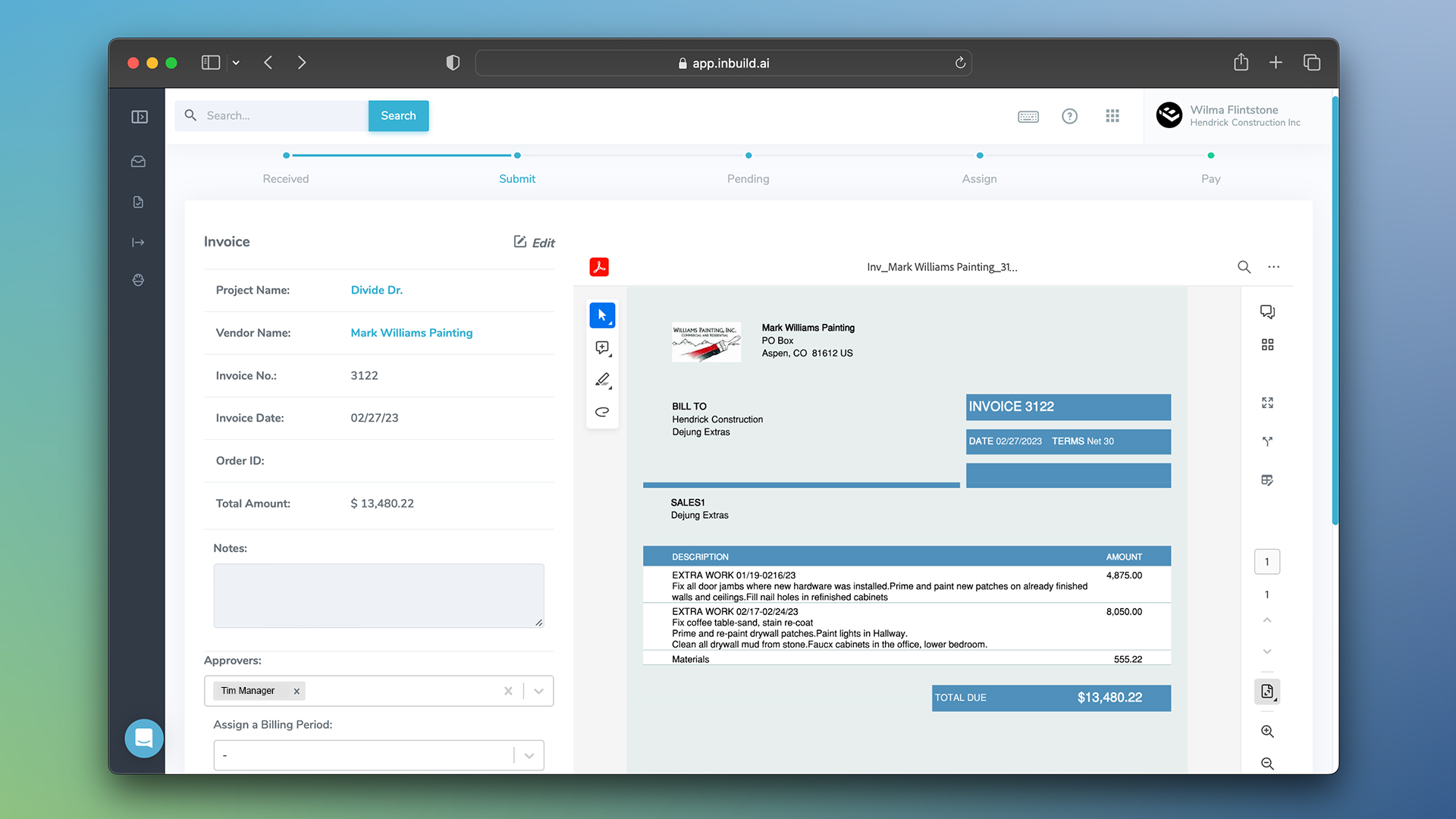 screenshot of inBuild