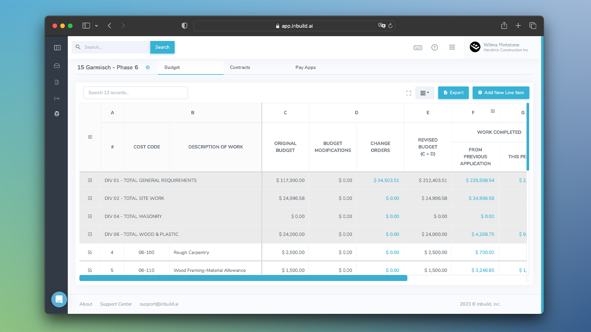 screenshot of inBuild