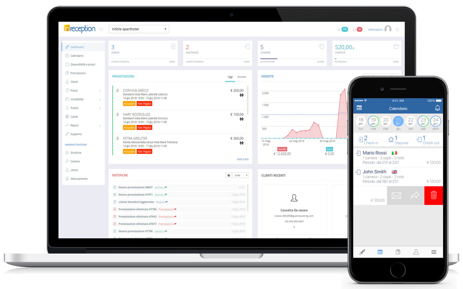 screenshot of inReception