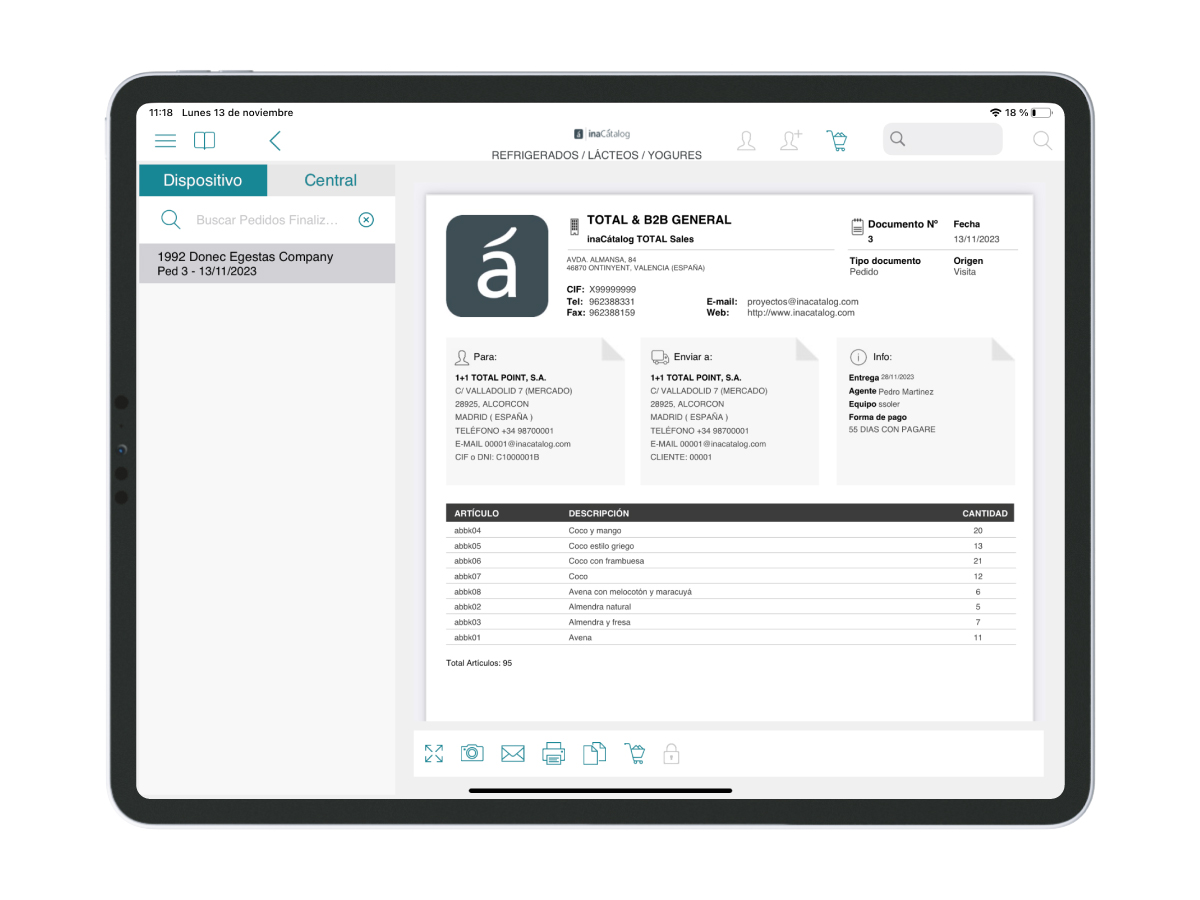 screenshot of inaCatalog