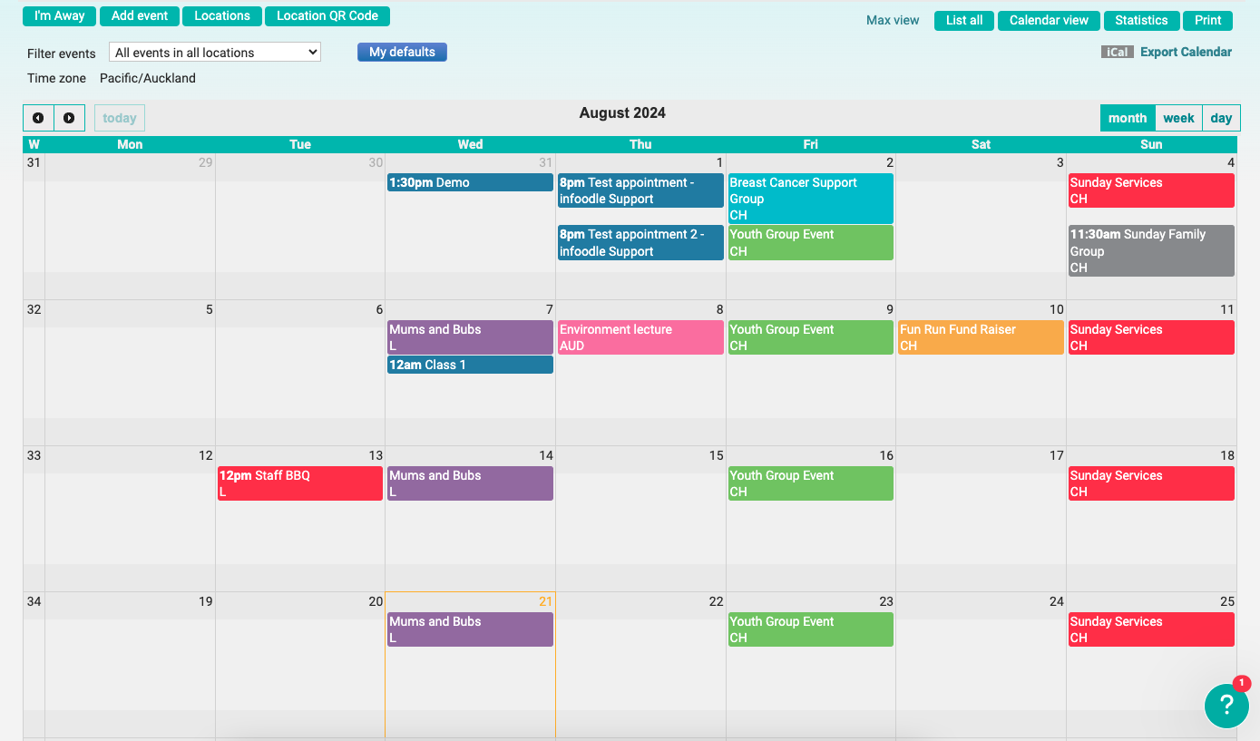 screenshot of infoodle