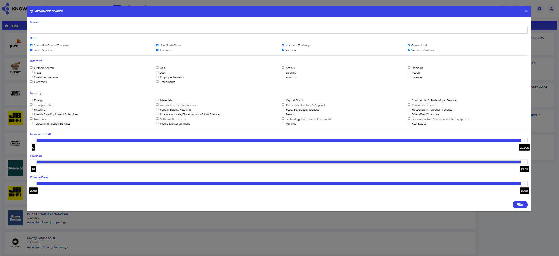 screenshot of knowfirst.ai