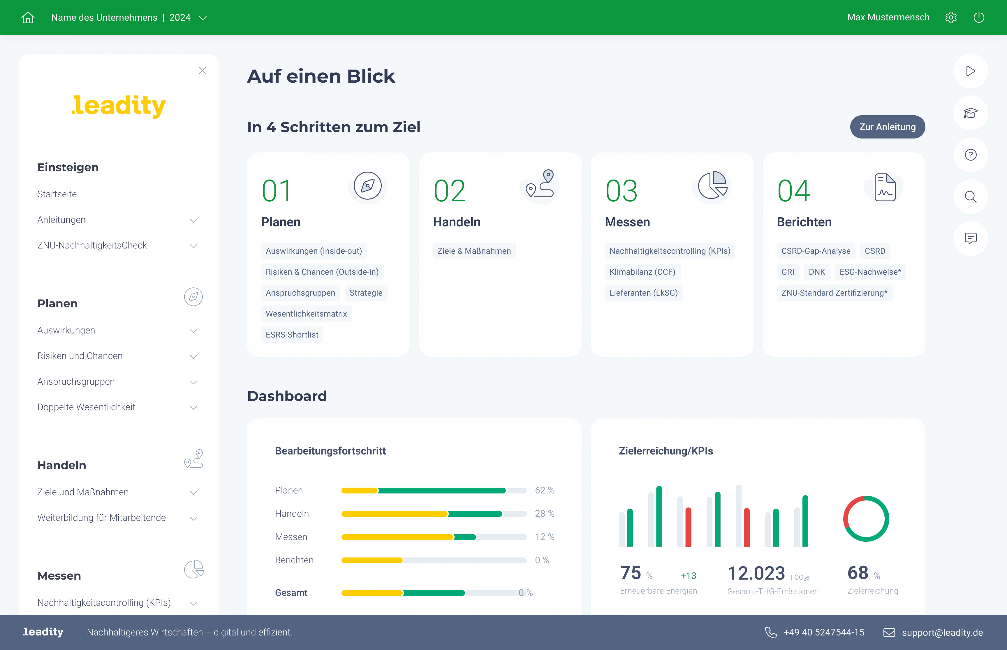 screenshot of leadity