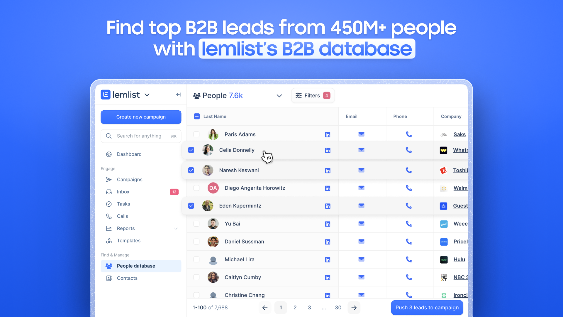 screenshot of lemlist