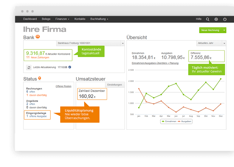 screenshot of lexoffice