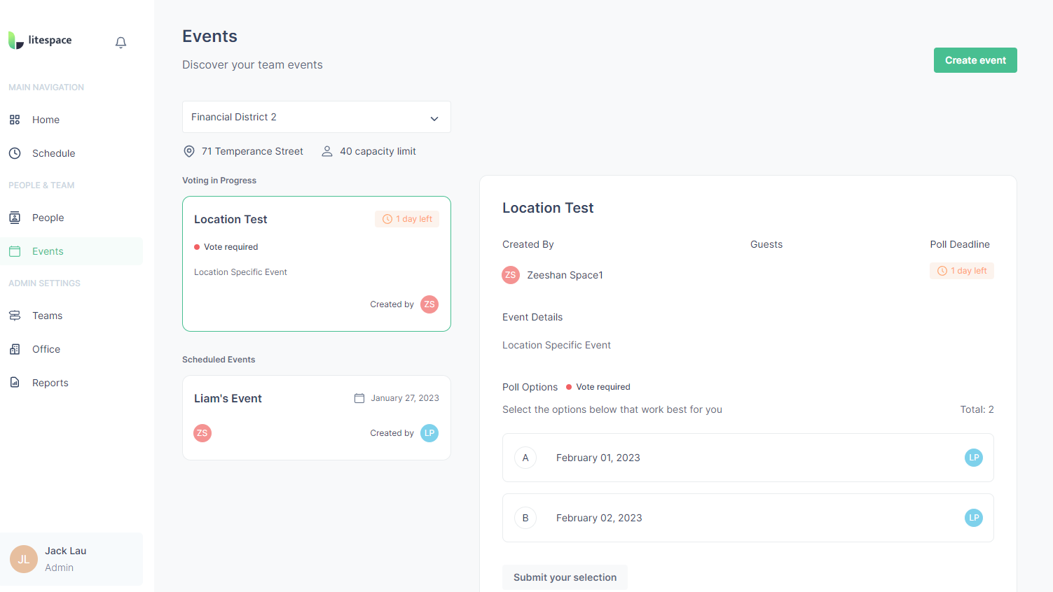 screenshot of litespace