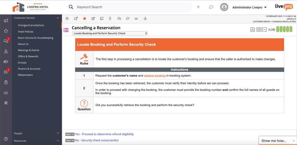 screenshot of livepro