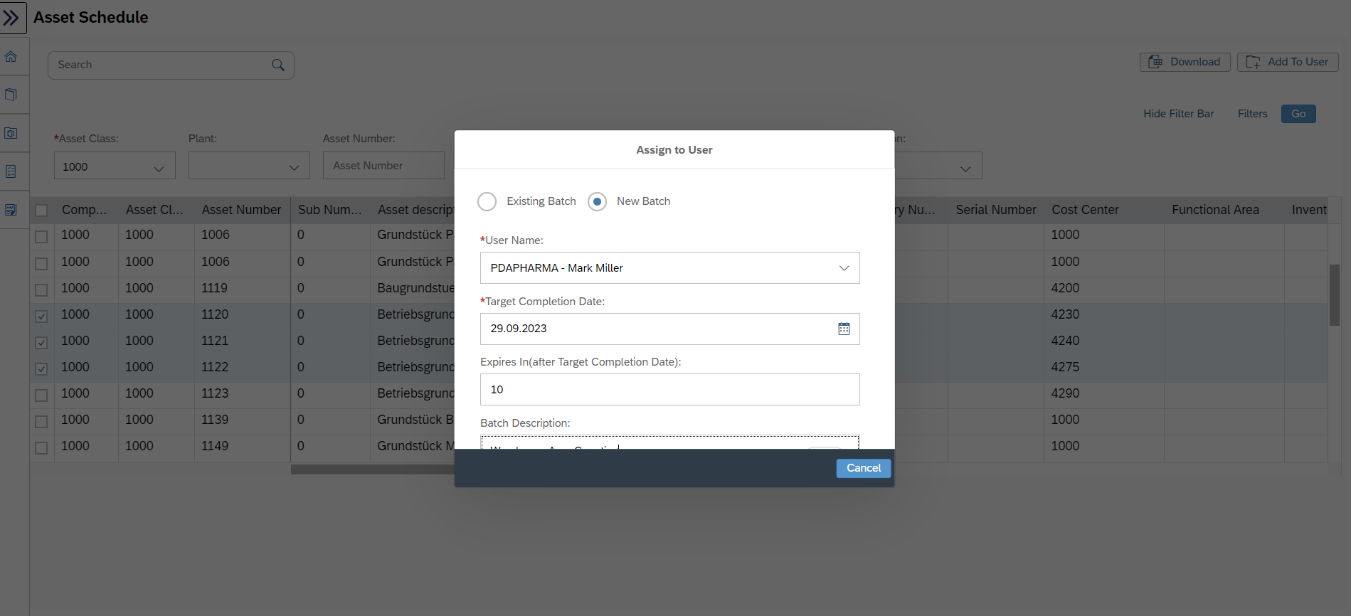 screenshot of mAssetTag