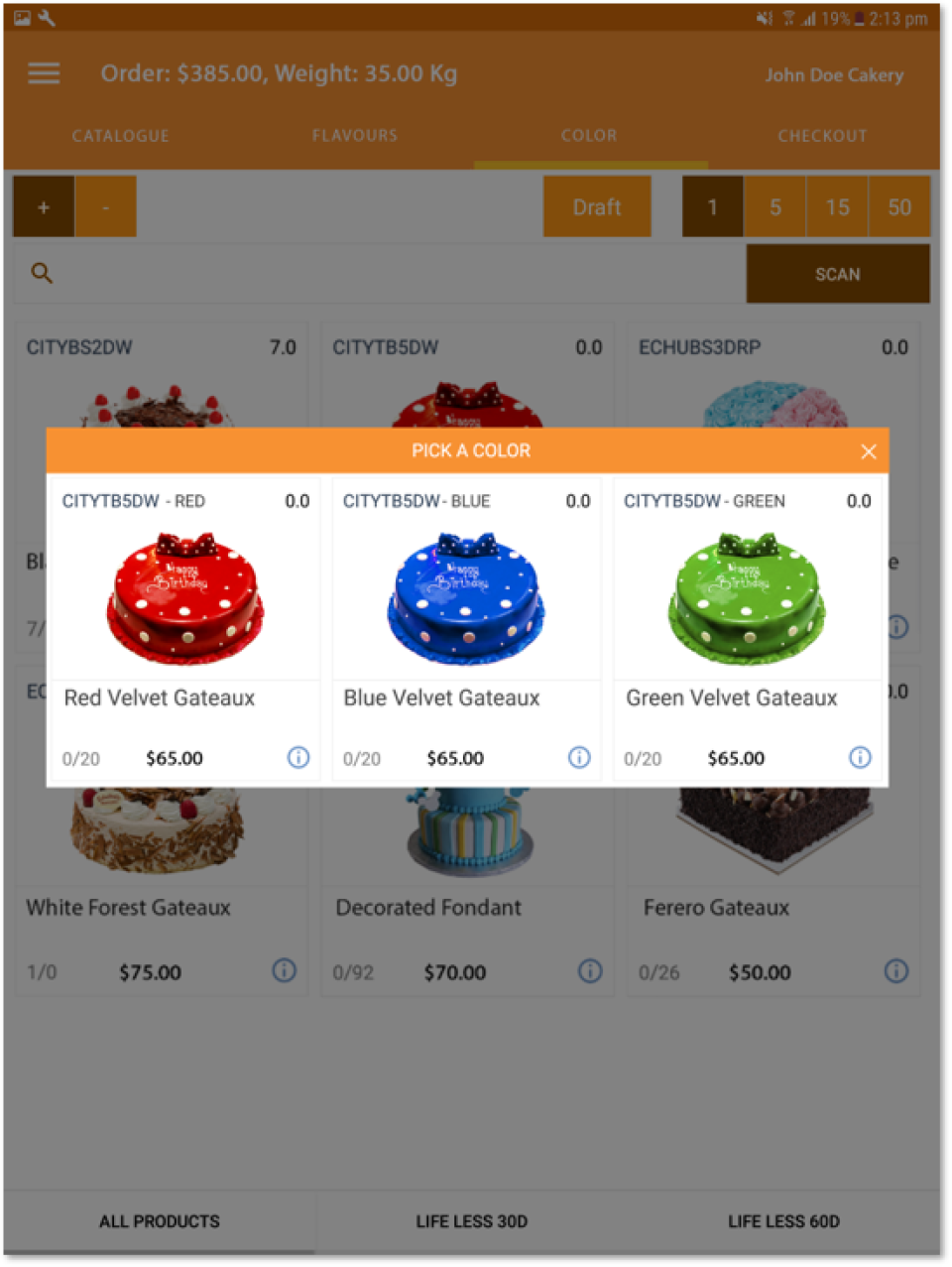 screenshot of mSalesApp