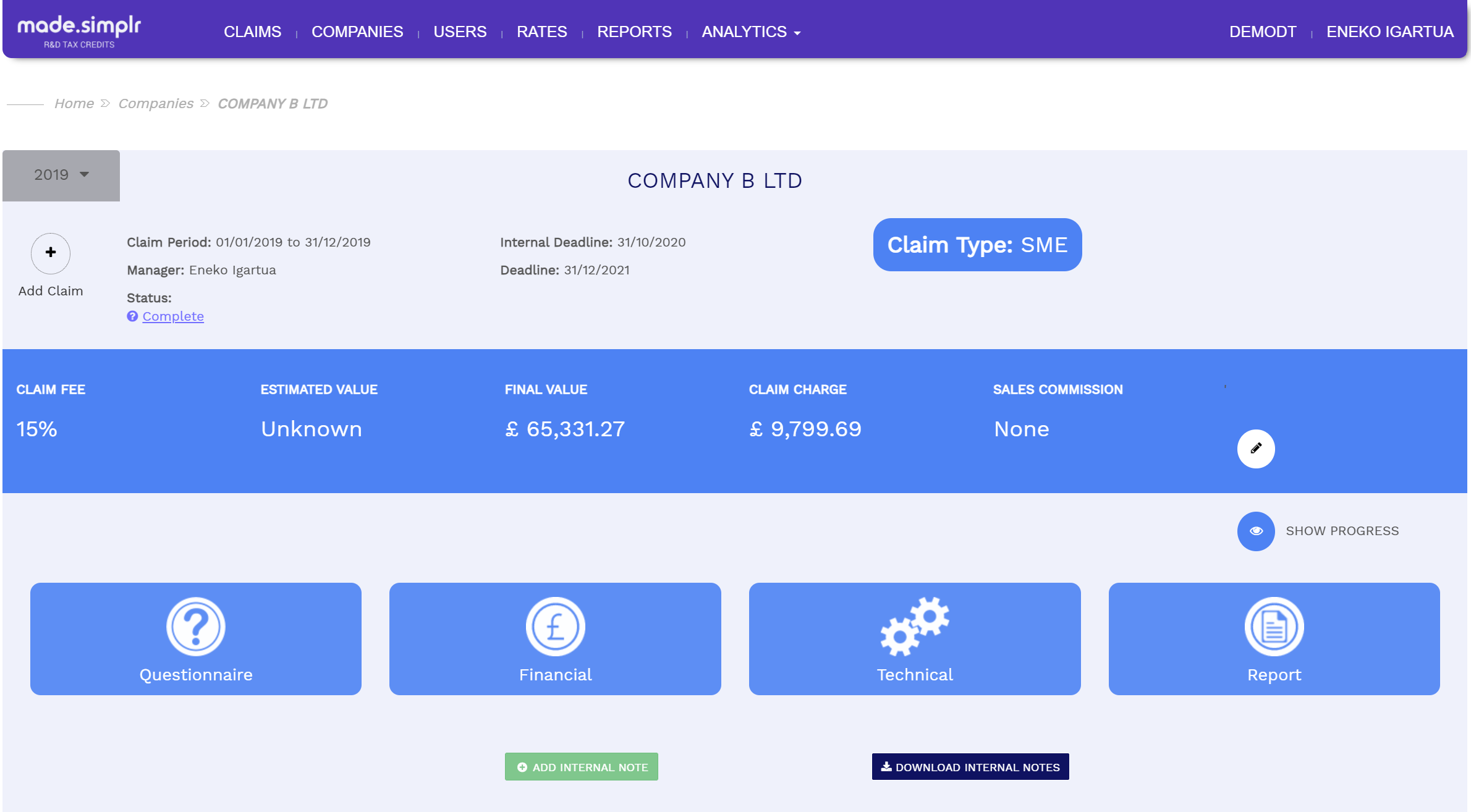screenshot of made.simplr