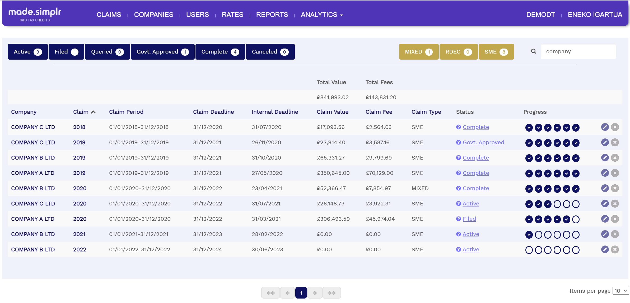 screenshot of made.simplr