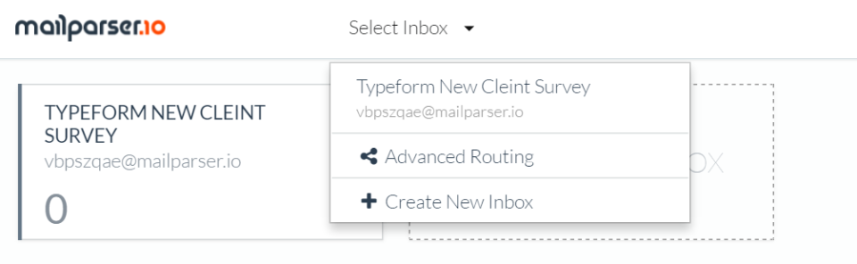 screenshot of mailparser.io
