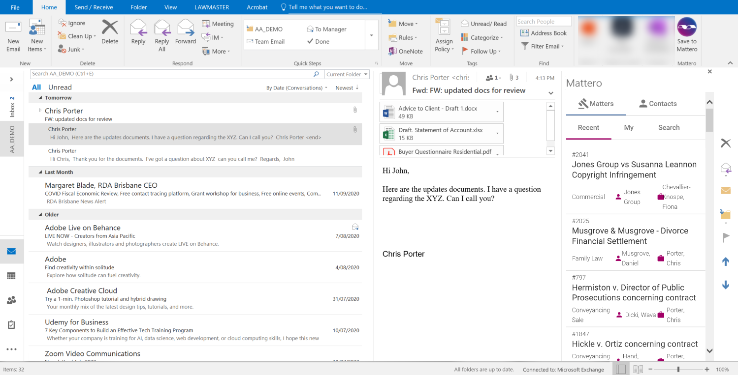 screenshot of mattero