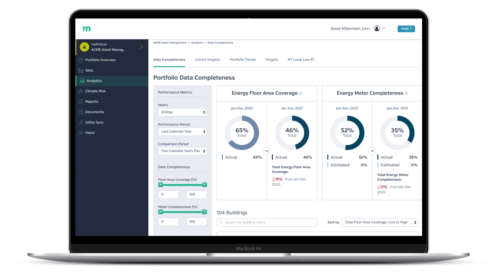 screenshot of measurabl
