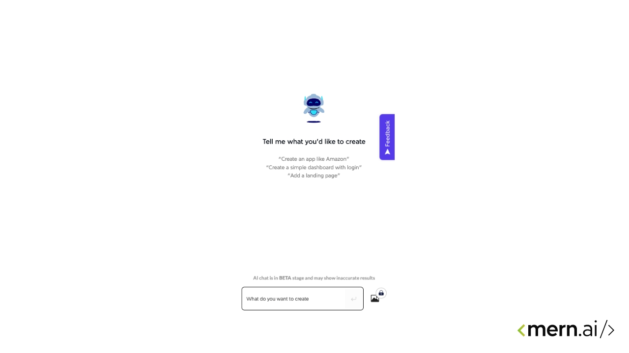 screenshot of mern.ai