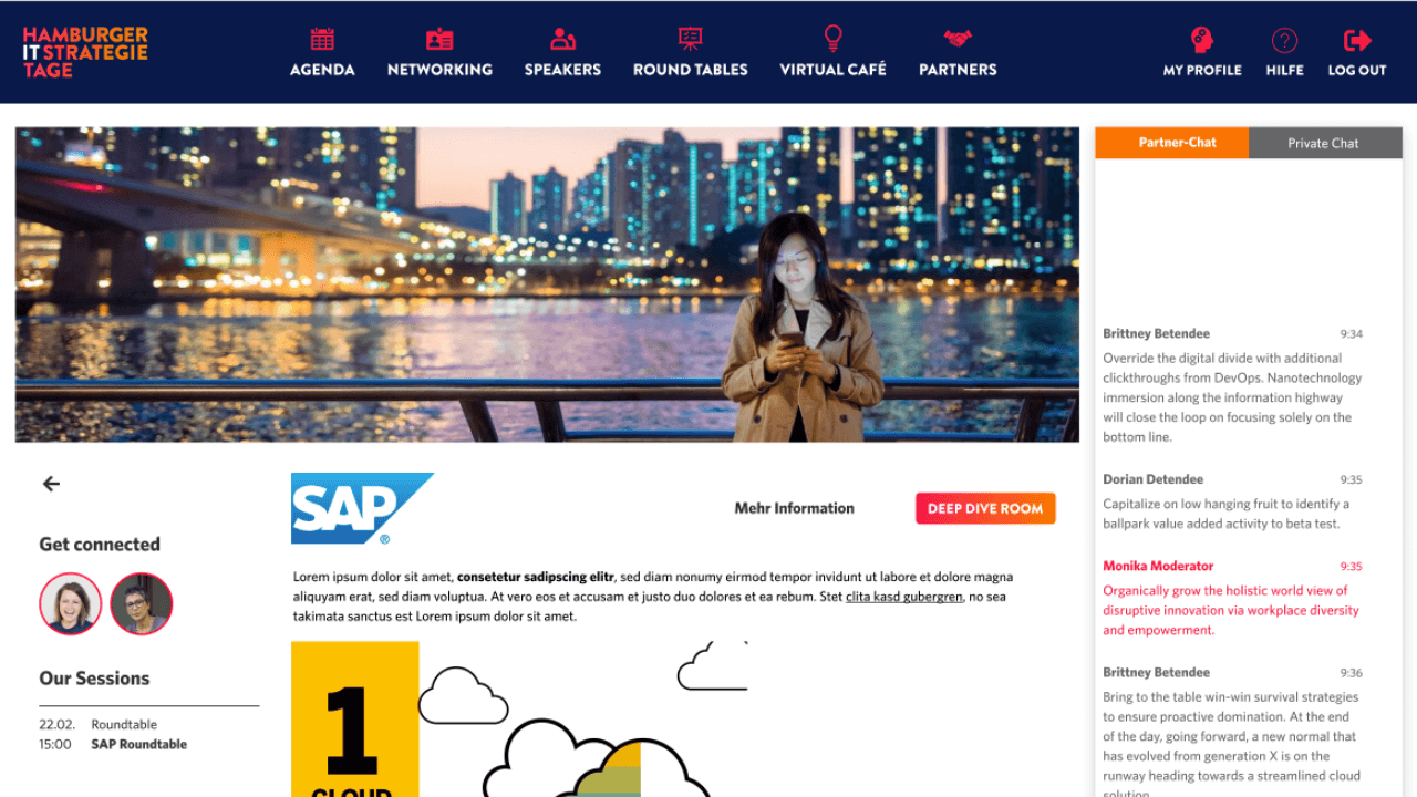 screenshot of mingle.cloud