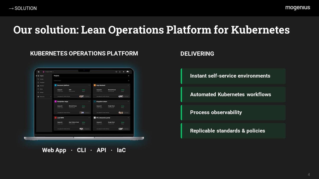 screenshot of mogenius