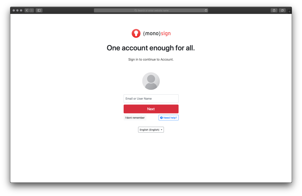 screenshot of monosign