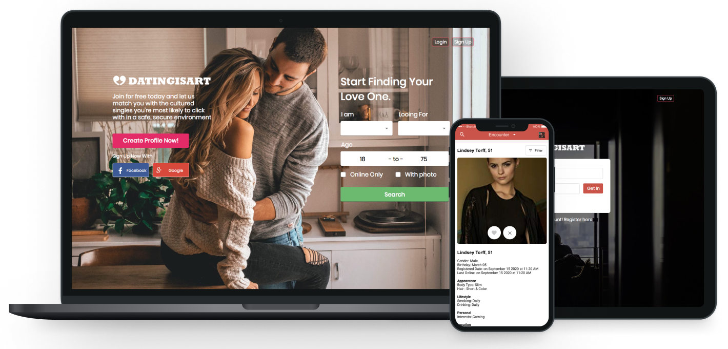 screenshot of mooDating