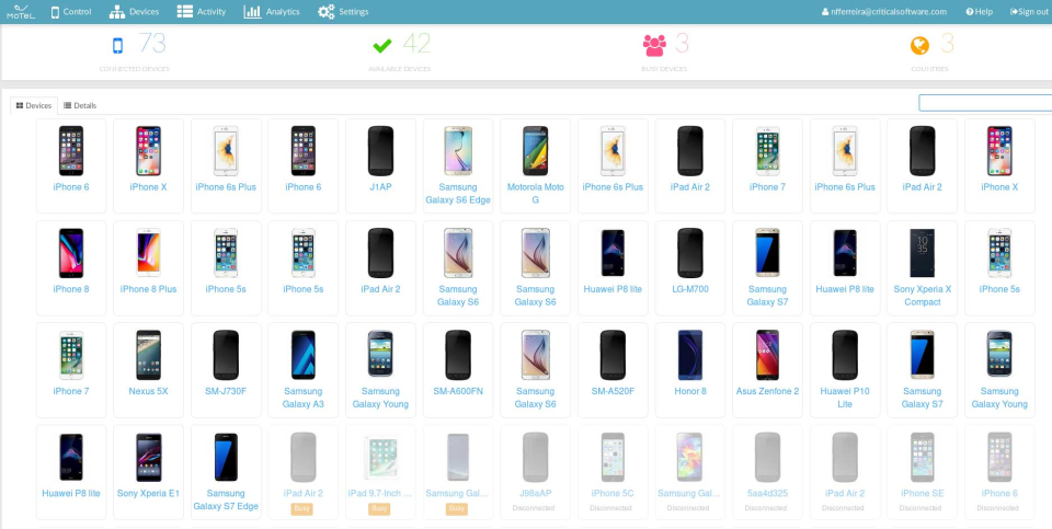 screenshot of motel.io