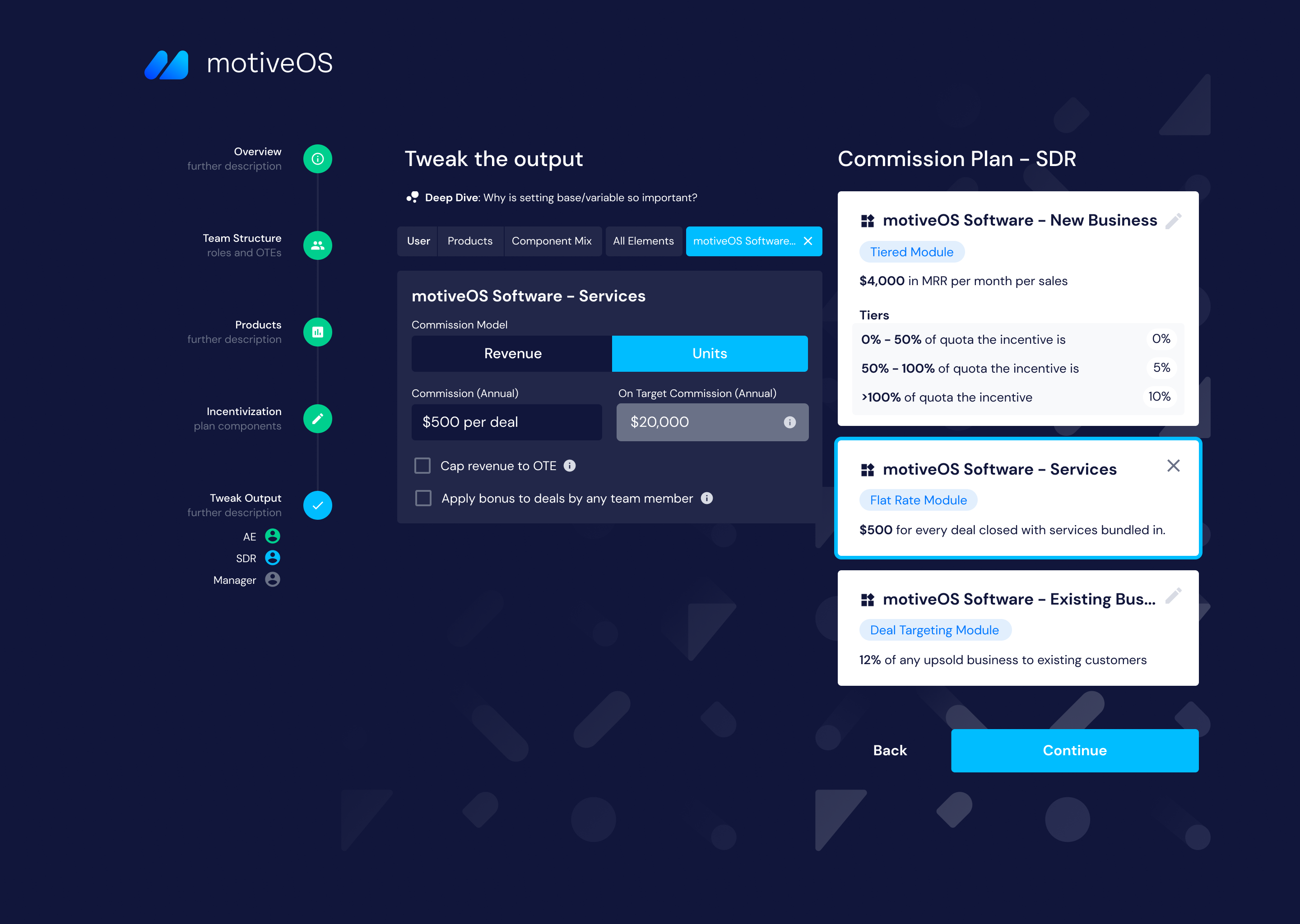 screenshot of motiveOS