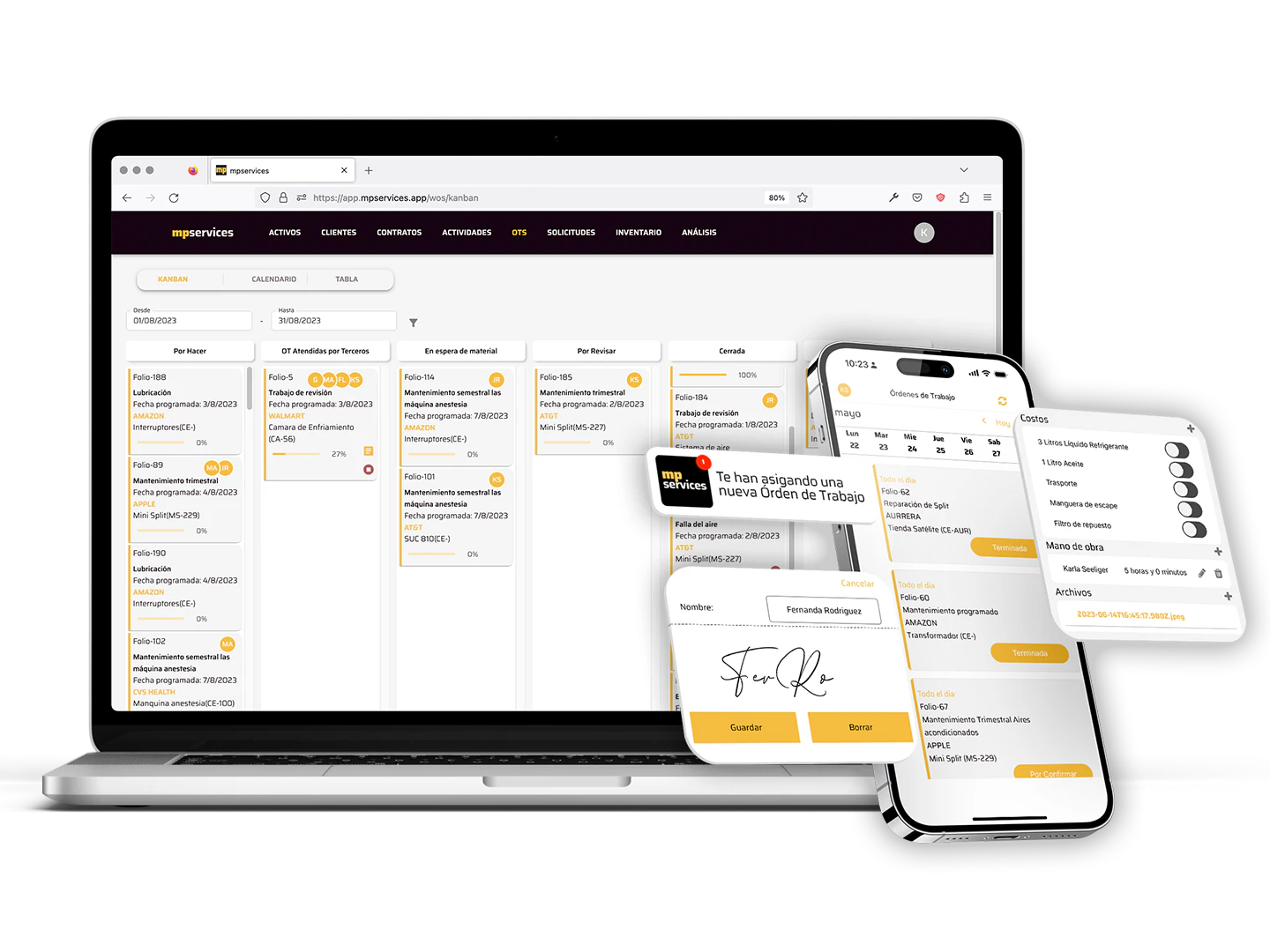 screenshot of mpservices