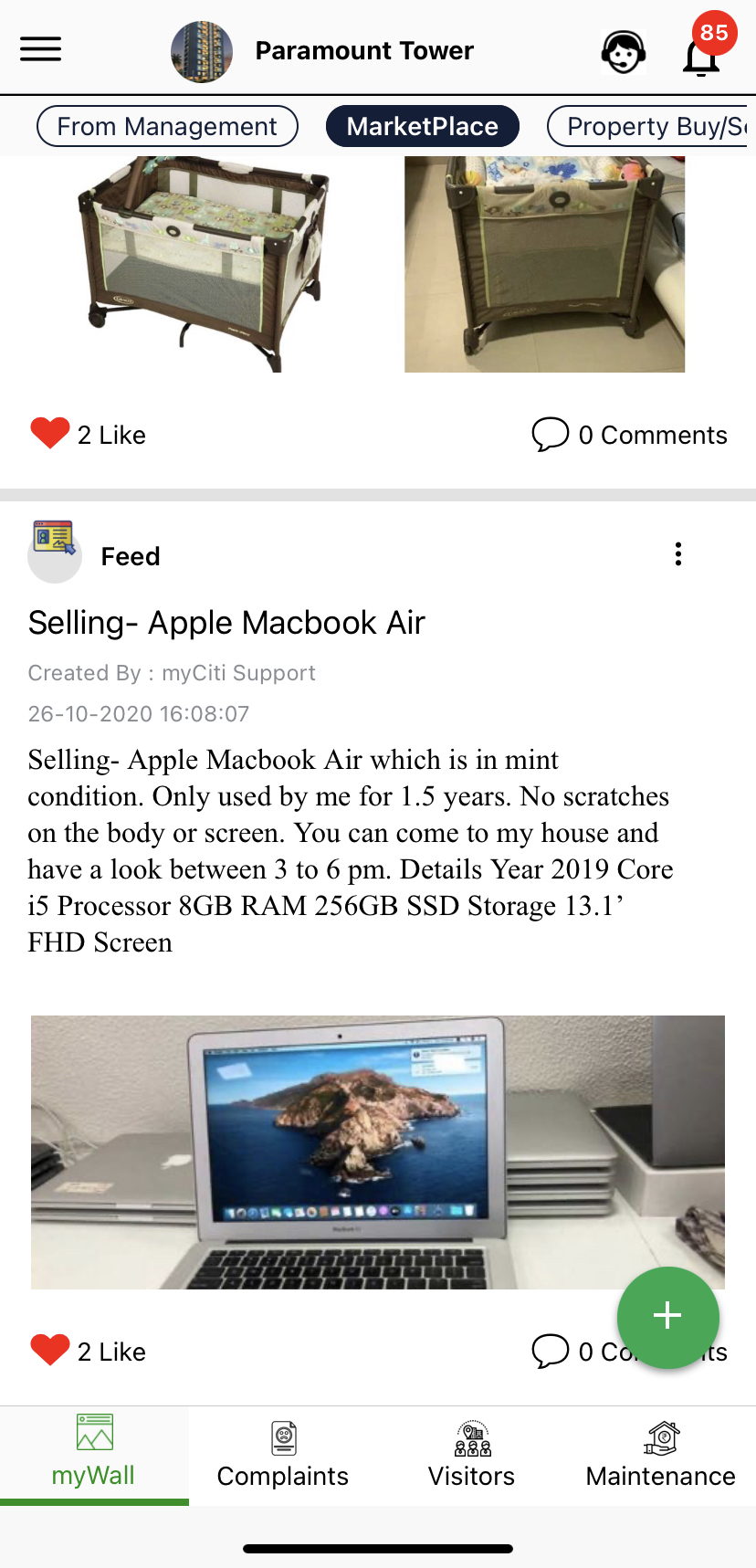 screenshot of myCiti