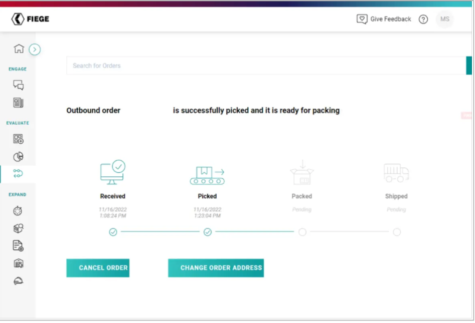 screenshot of myFIEGE