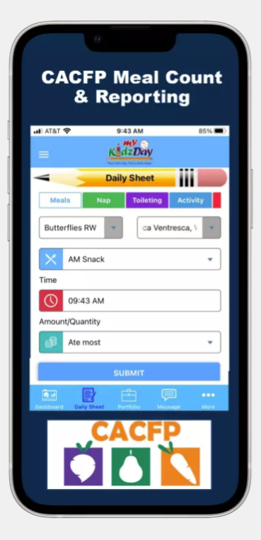 screenshot of myKidzDay