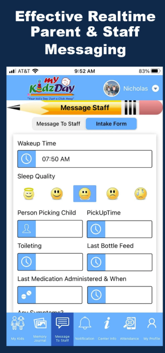 screenshot of myKidzDay