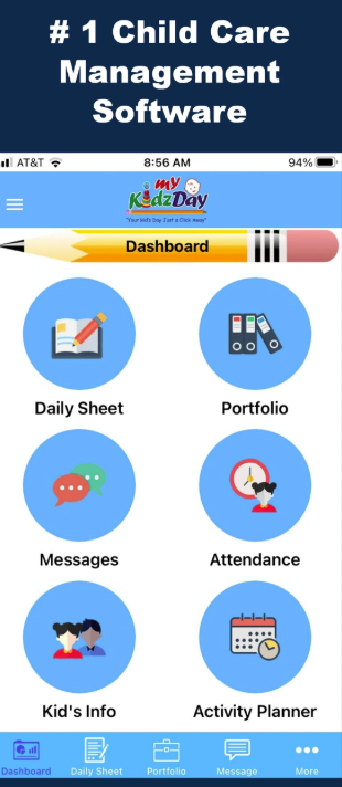 screenshot of myKidzDay