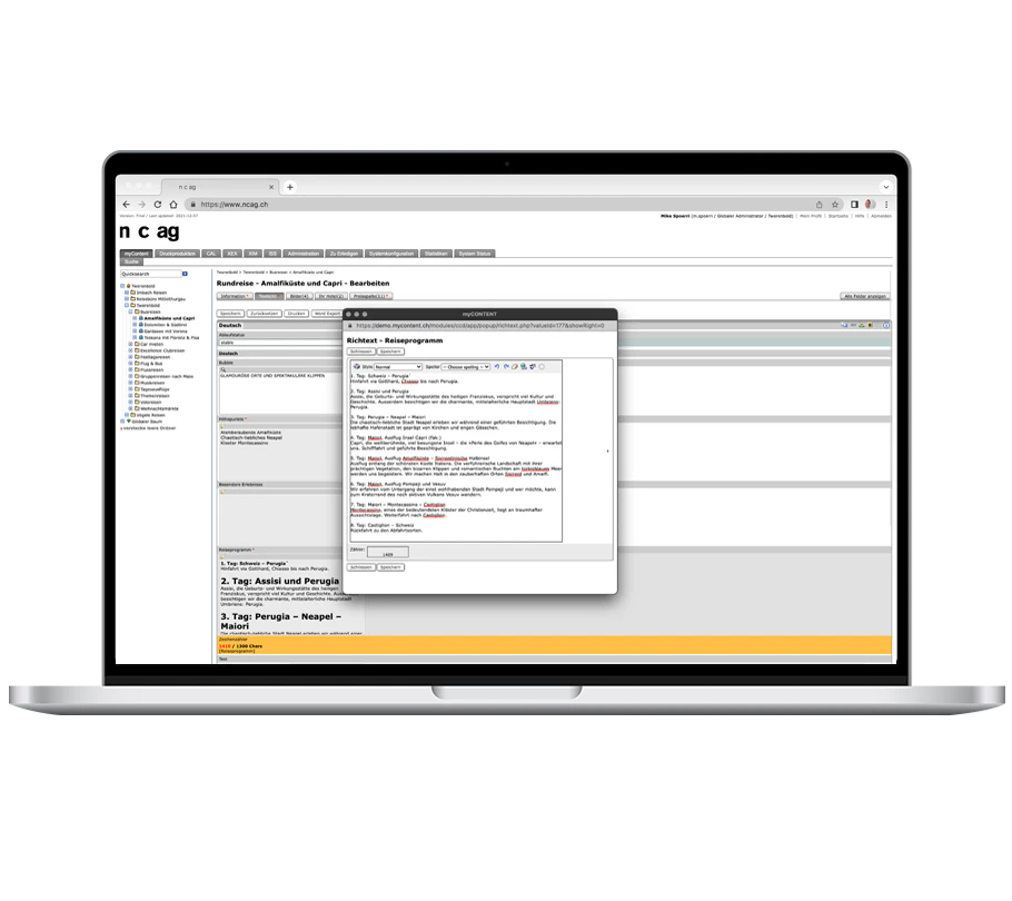 screenshot of myPUBLISH