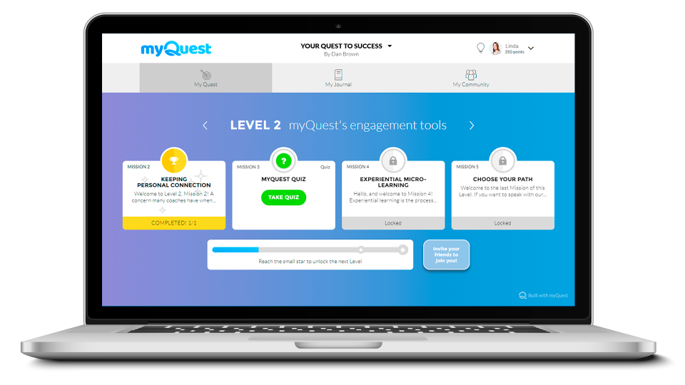 screenshot of myQuest