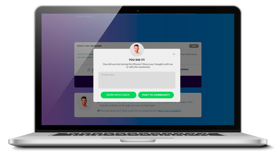 screenshot of myQuest