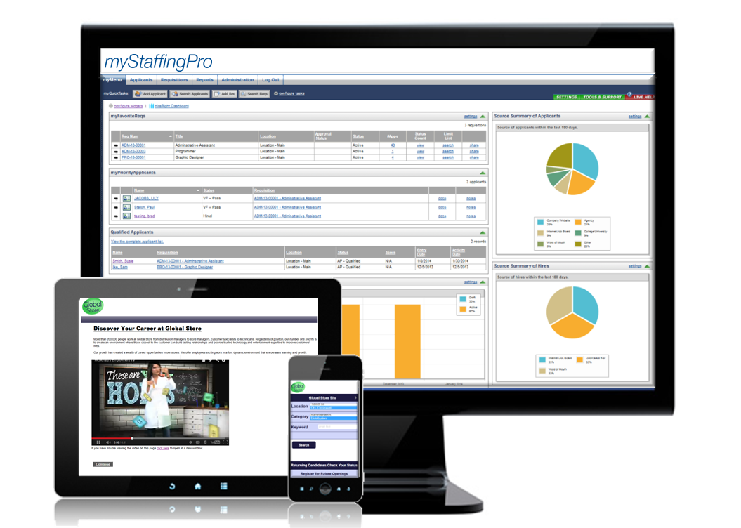 screenshot of myStaffingPro