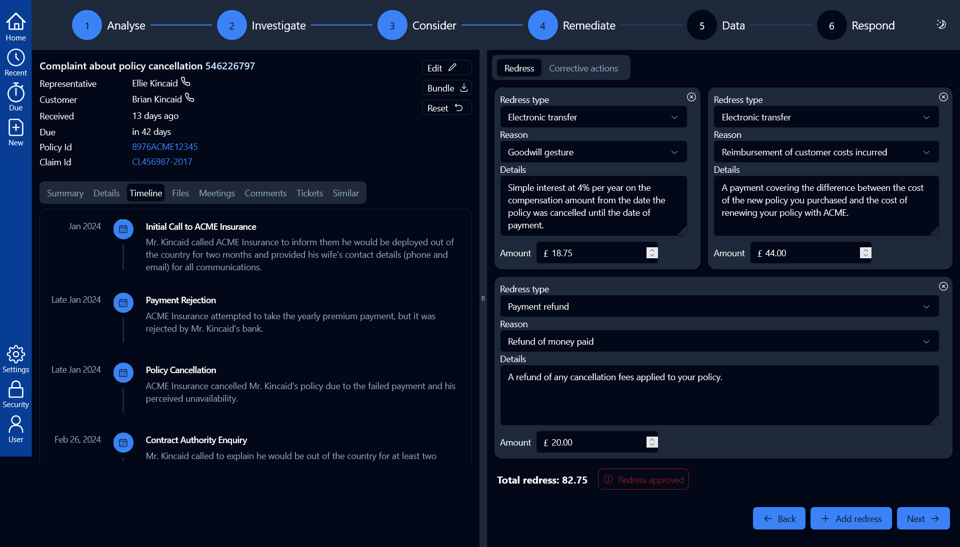 screenshot of mycomplaints.ai