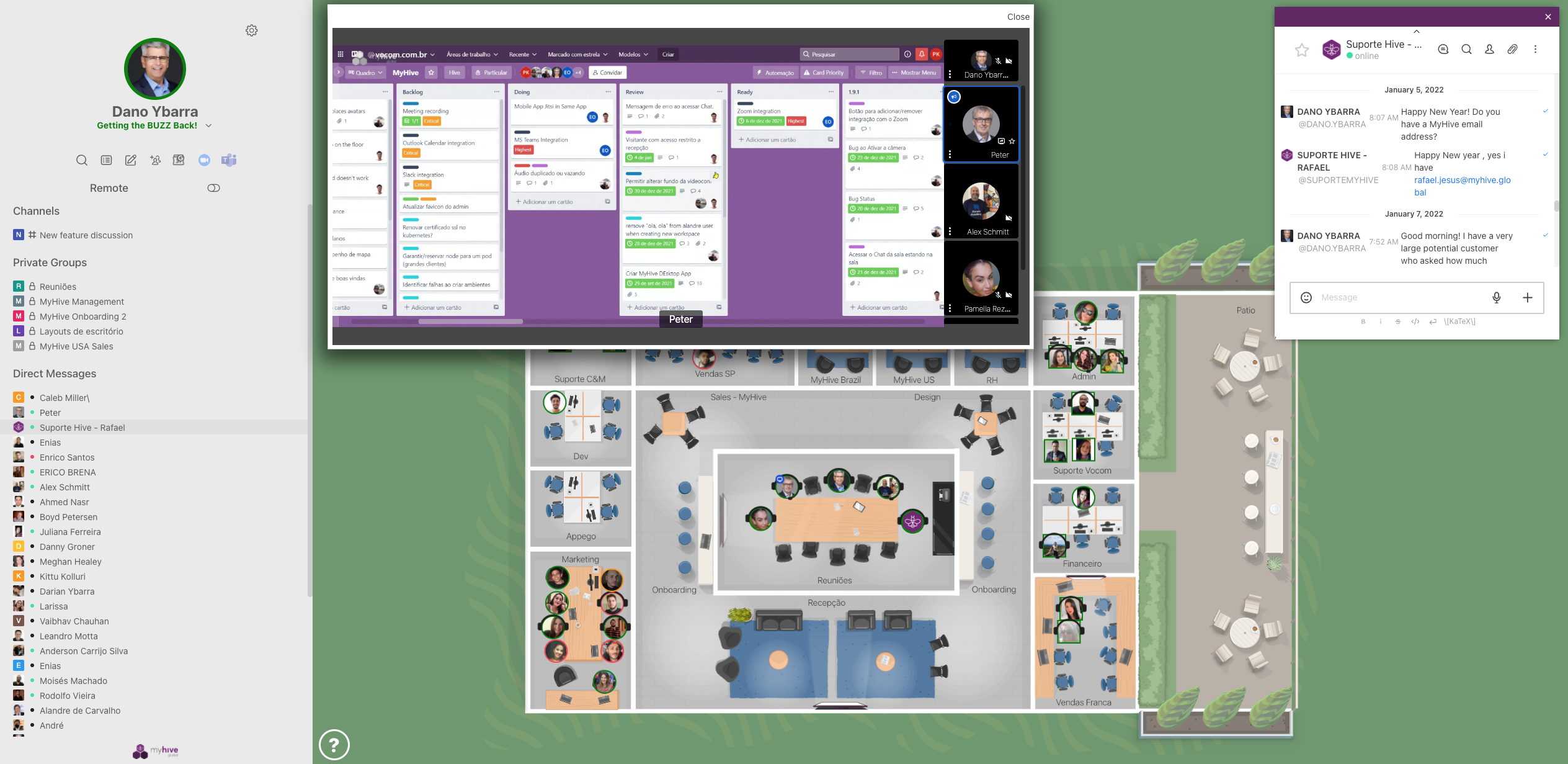 screenshot of myhive