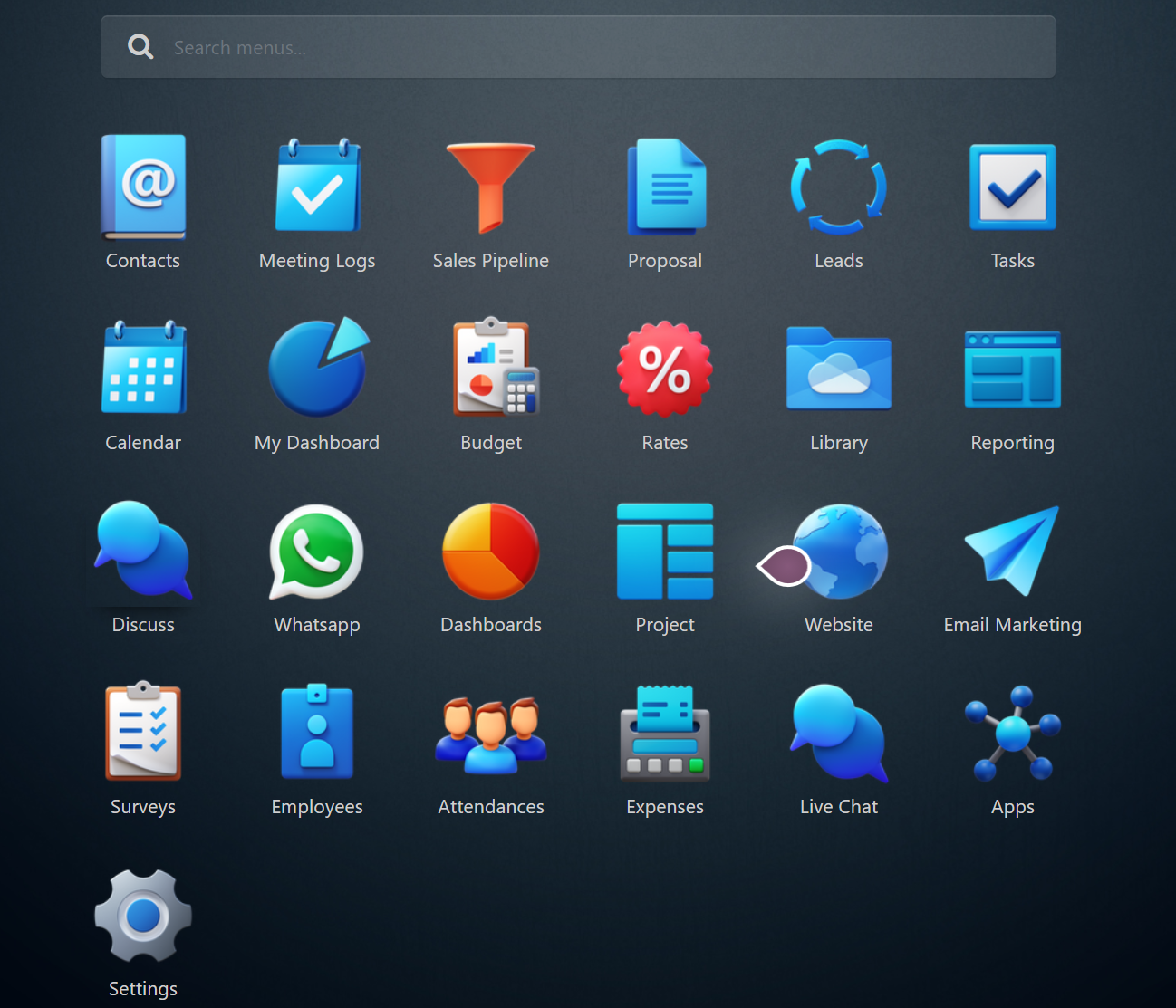 screenshot of myhotelCRM