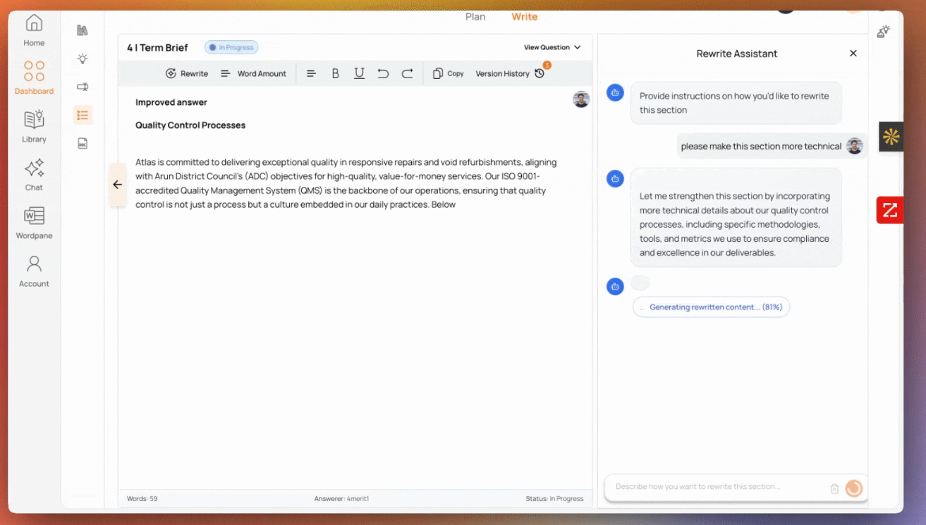 screenshot of mytender.io