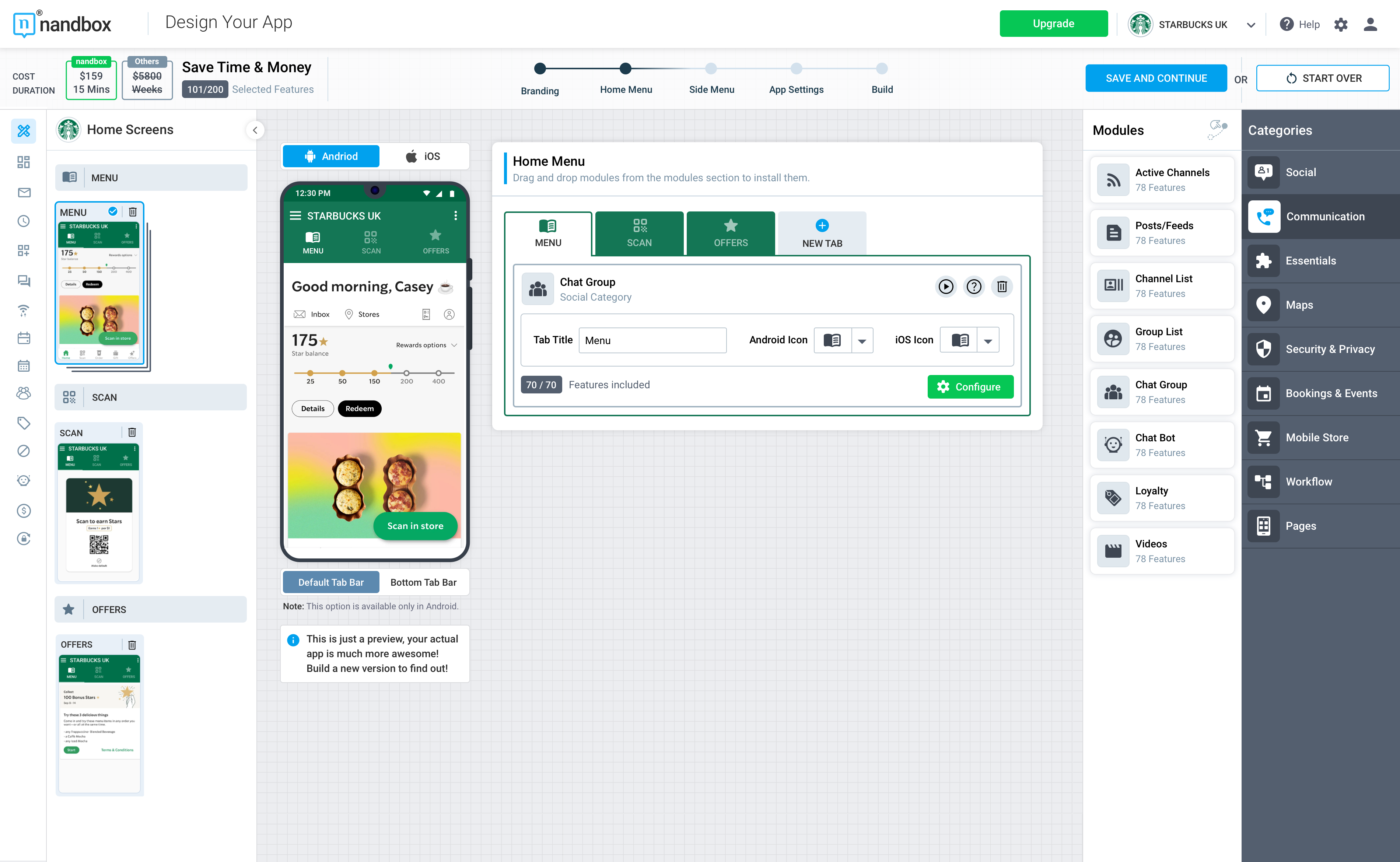 screenshot of nandbox
