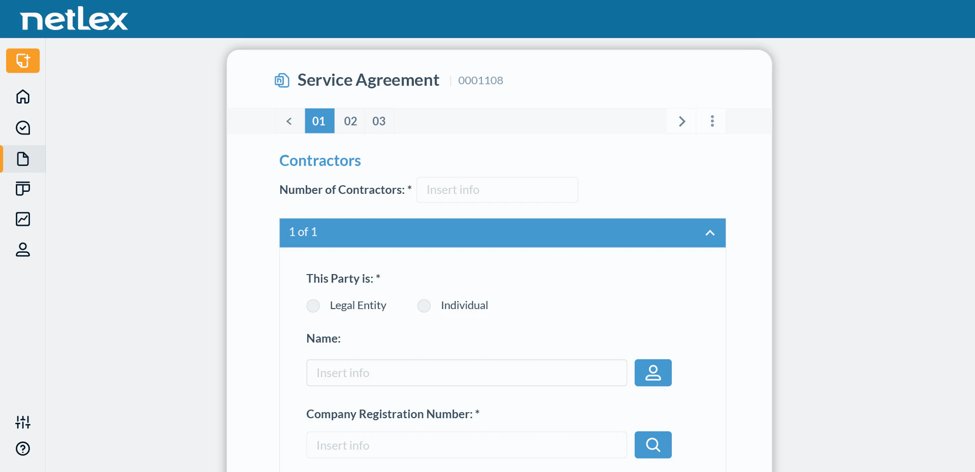 screenshot of netLex