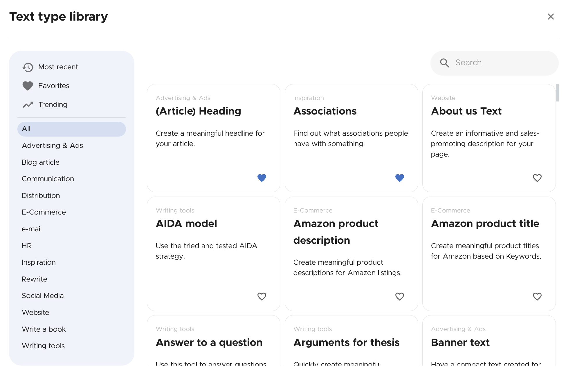 screenshot of neuroflash