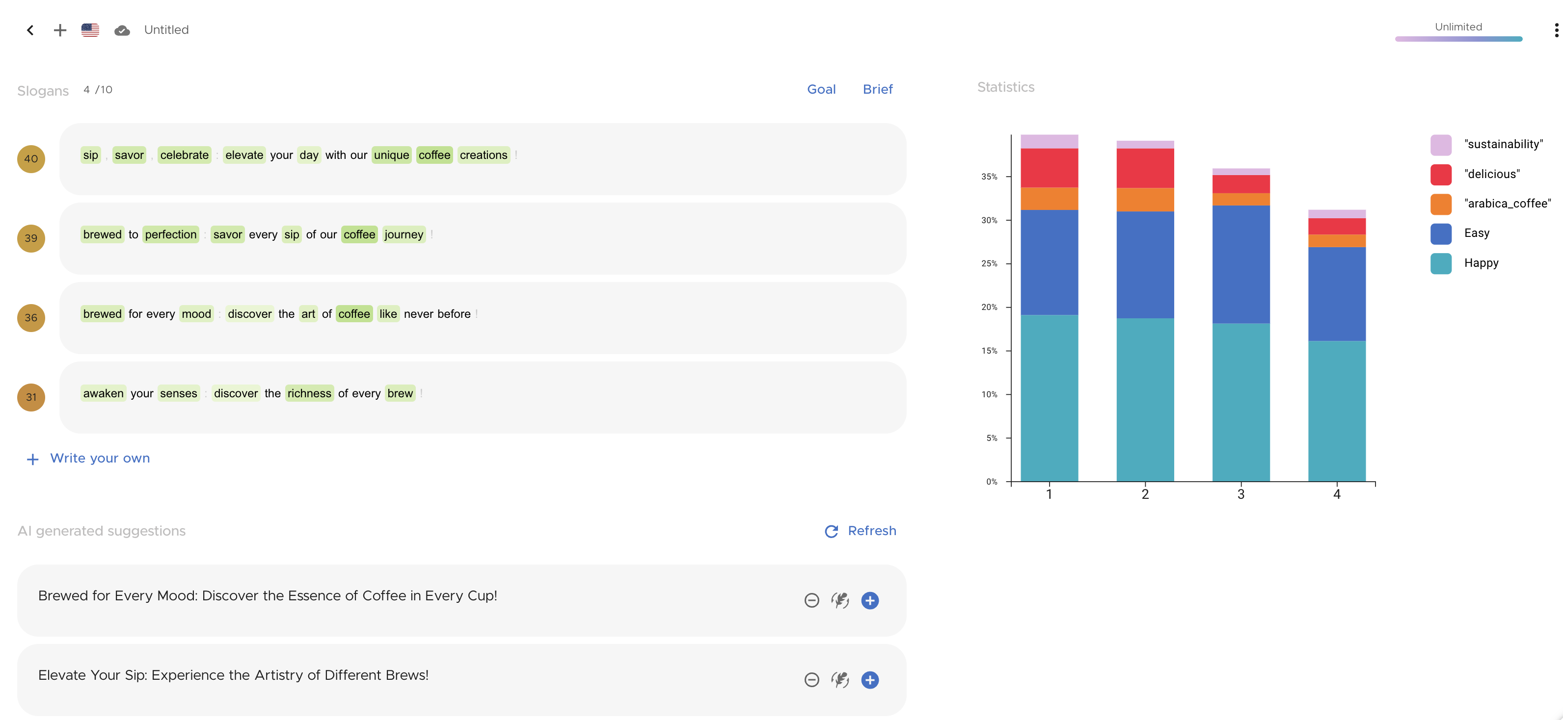 screenshot of neuroflash