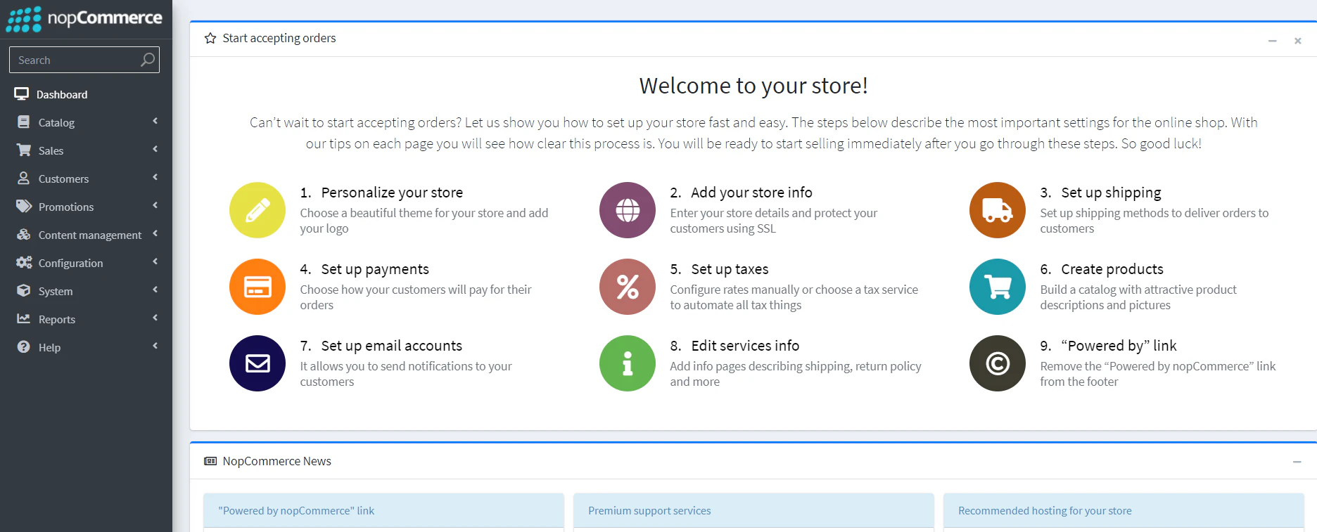 screenshot of nopCommerce