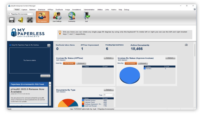screenshot of pVault